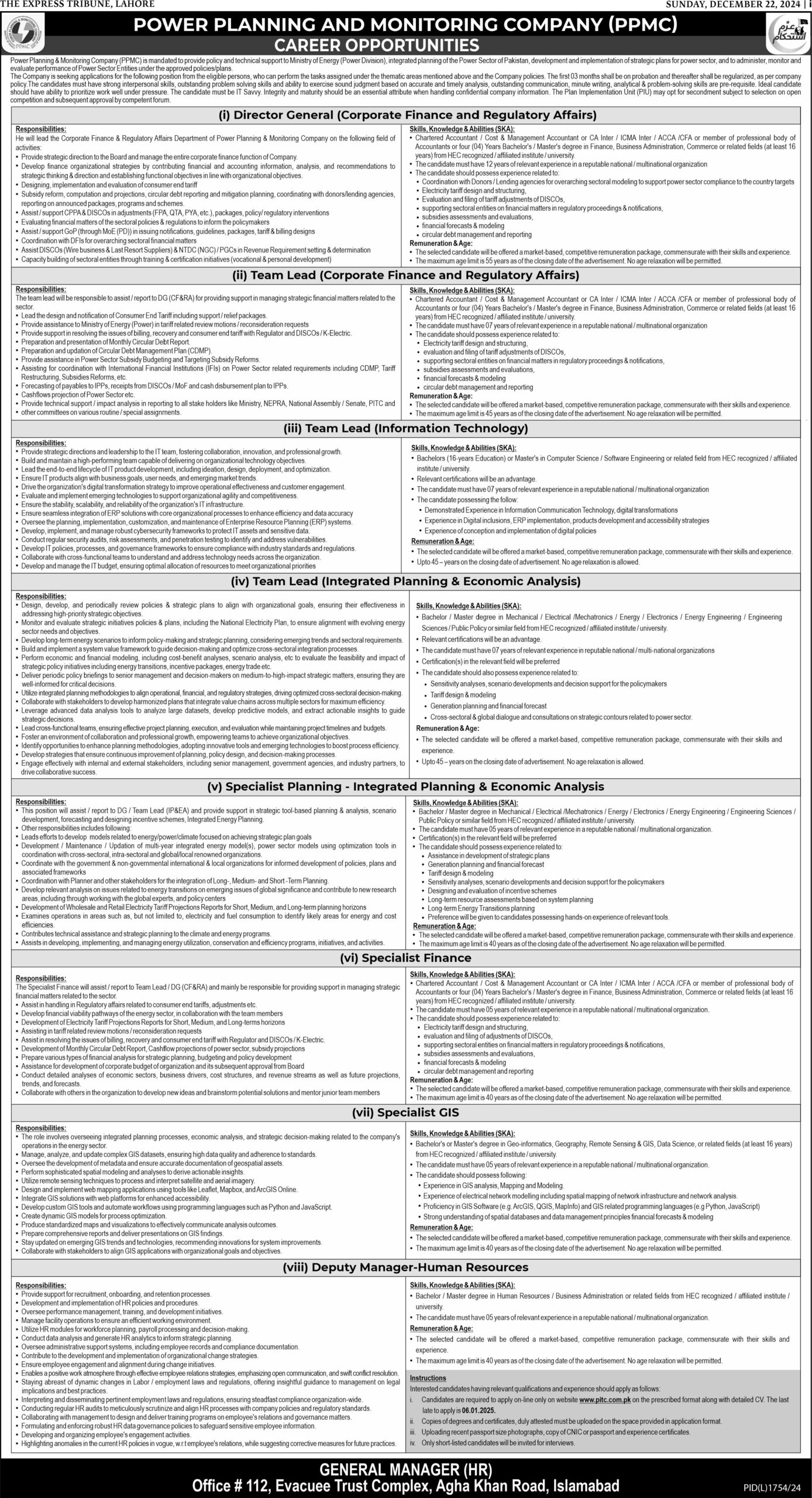 Power Planning And Monitoring Company Jobs 2025 Advertisement