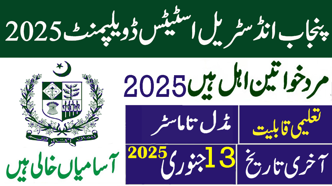 Punjab Industrial Estates Development Jobs 2025