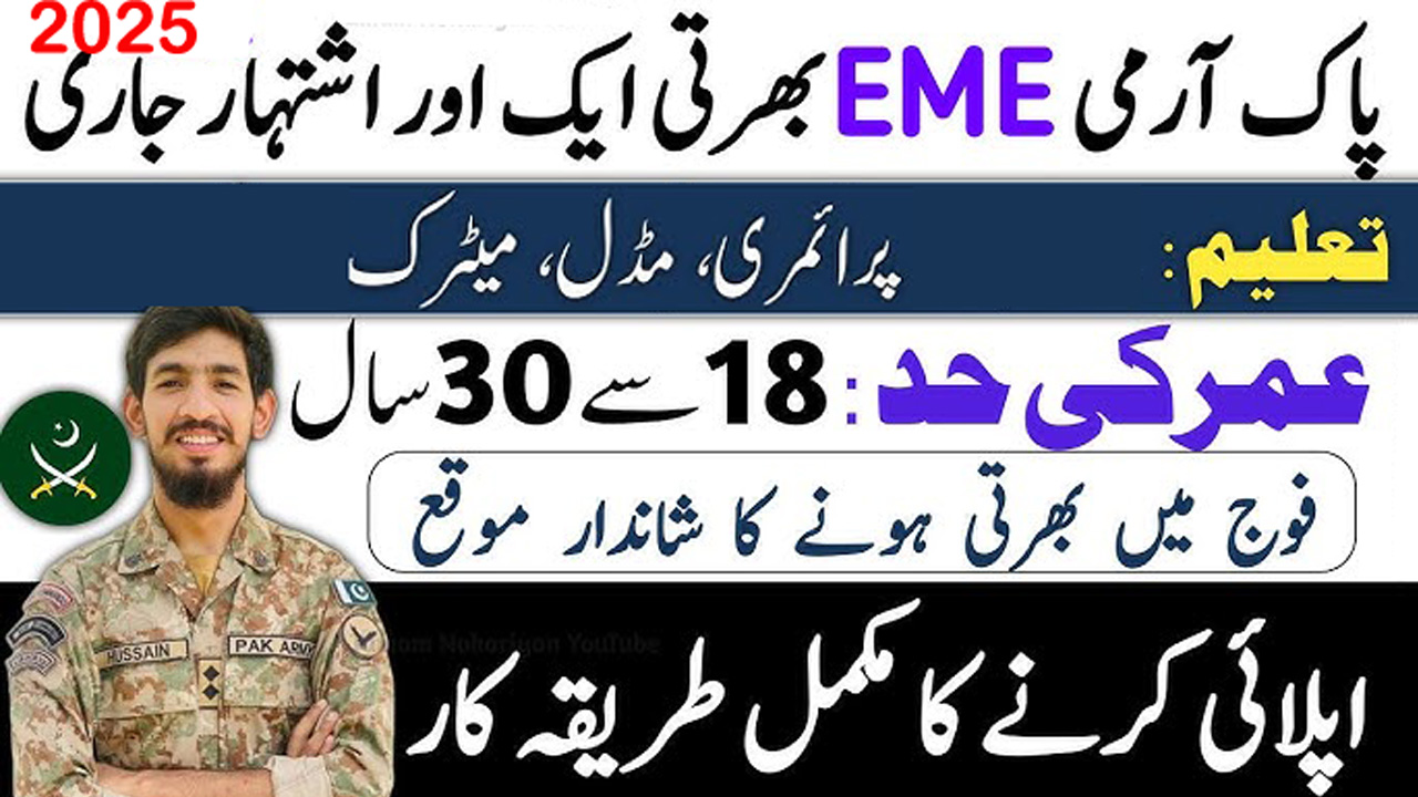 Pakistan Army Jobs 2025 At 704 Aviation Medium Workshop - Application Form